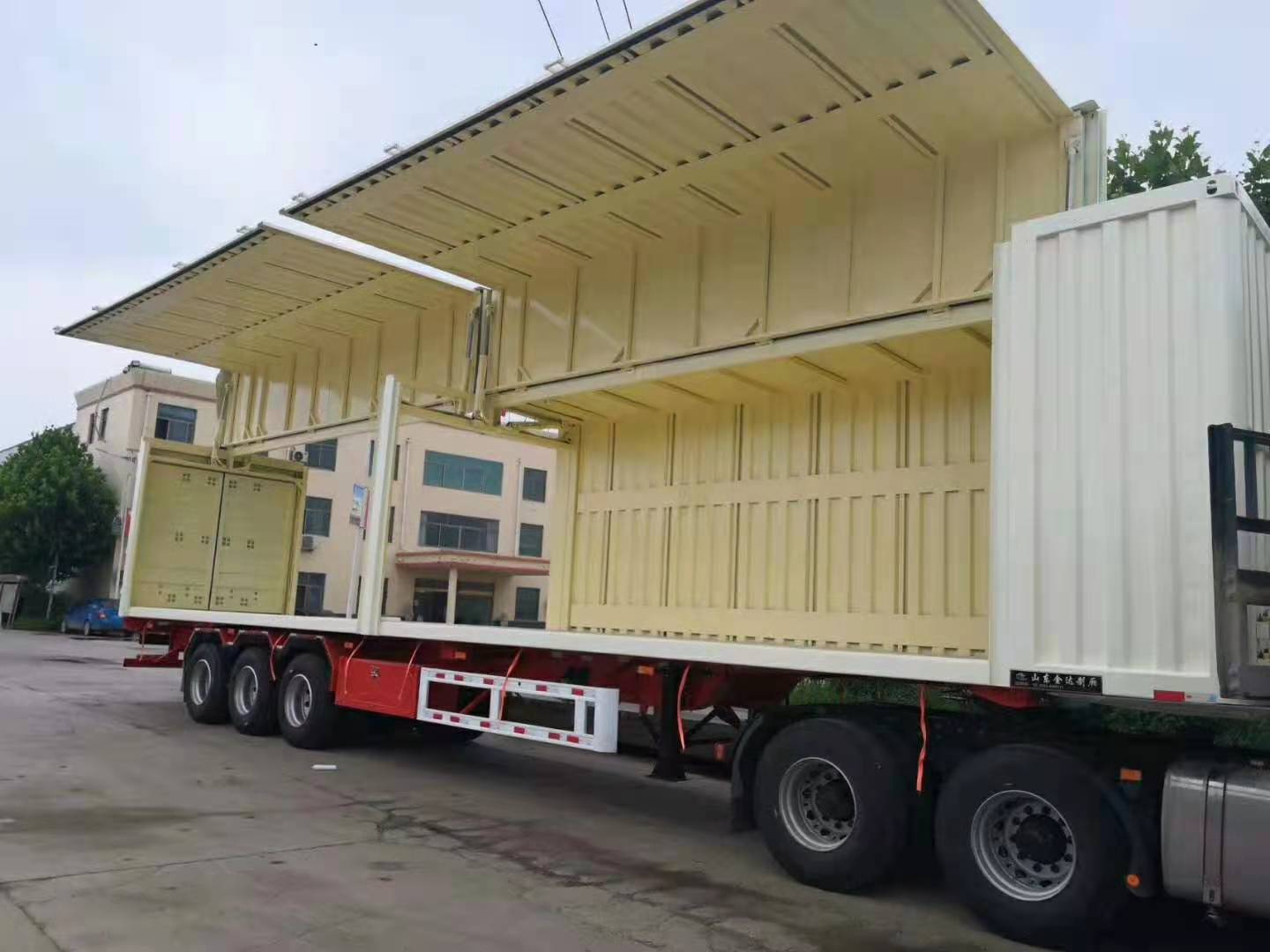 翼展车厢展翼半挂车展开式车厢飞翼货厢集装箱生产厂家